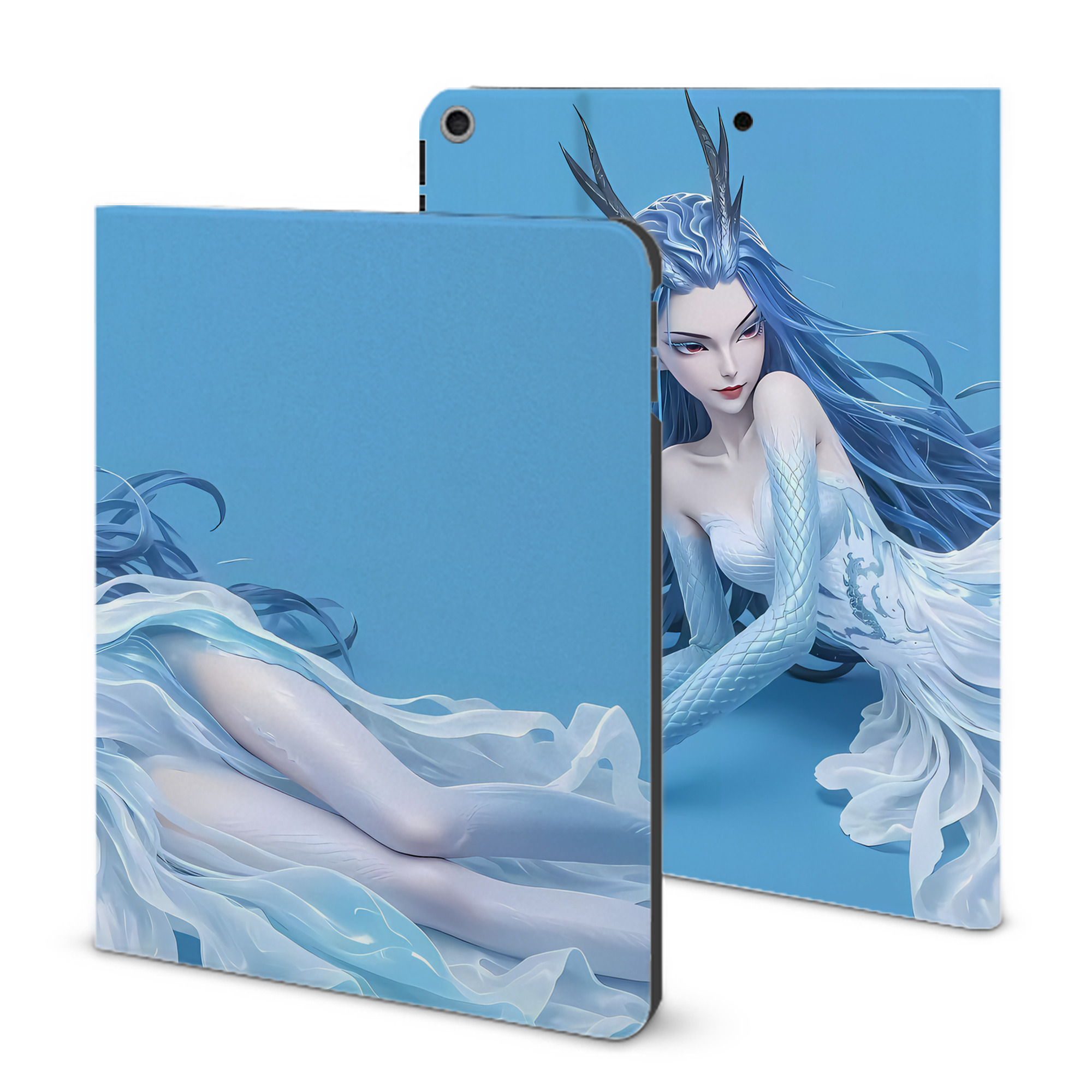（画像用） Ne Zha 2 ナタ 魔童の大暴れ IPad ケース ブック型 PUレザー TPU 耐衝撃 軽量 薄型 ペン収納なし 全面保護 IPad 各モデル対応